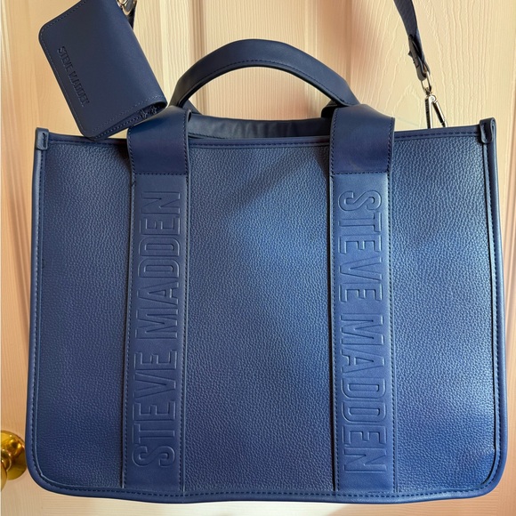 Navy Steve Madden Large Tote Bag - Picture 3 of 13